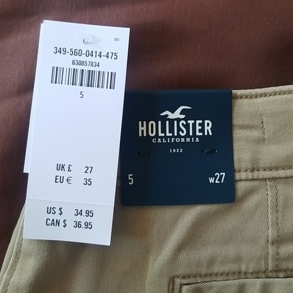NWT Hollister Women khaki/tan Shorts size 5 - Picture 4 of 6